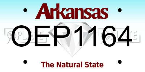 OEP1164 Arkansas License Plate