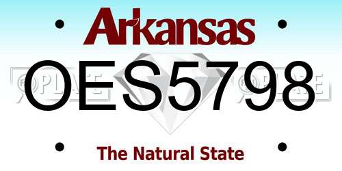 OES5798 Arkansas License Plate