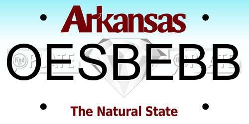 OESBEBB Arkansas License Plate