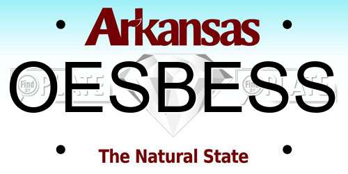 OESBESS Arkansas License Plate