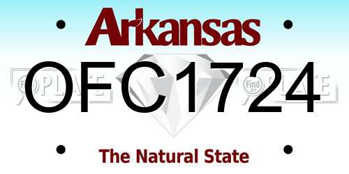 OFC1724 Arkansas License Plate