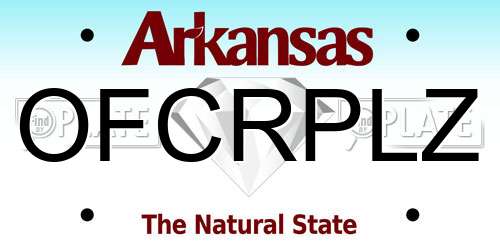 OFCRPLZ Arkansas License Plate