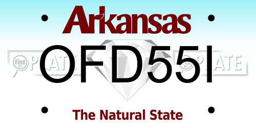 OFD55I Arkansas License Plate
