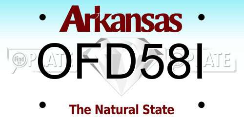 OFD58I Arkansas License Plate