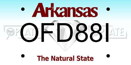 OFD88I Arkansas License Plate