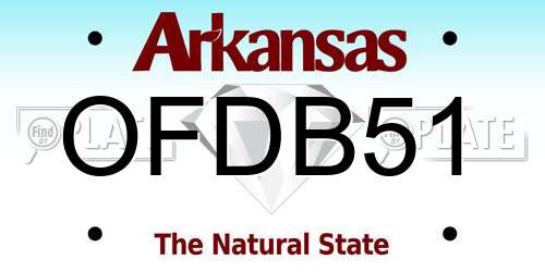 OFDB51 Arkansas License Plate