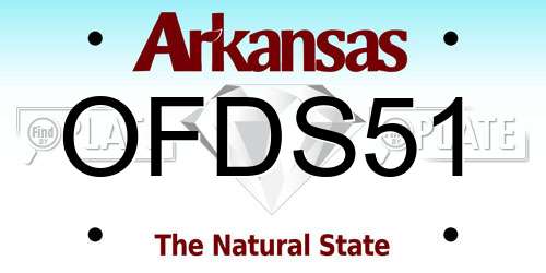 OFDS51 Arkansas License Plate