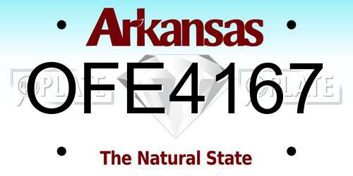 OFE4167 Arkansas License Plate