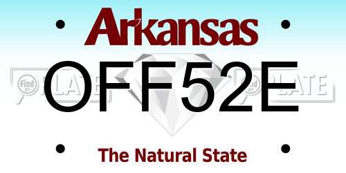 OFF52E Arkansas License Plate
