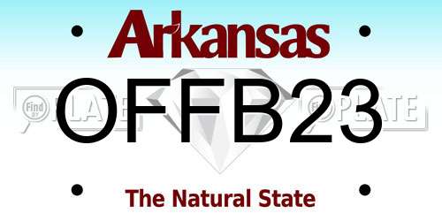OFFB23 Arkansas License Plate