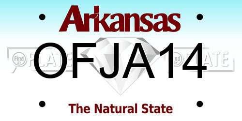 OFJA14 Arkansas License Plate