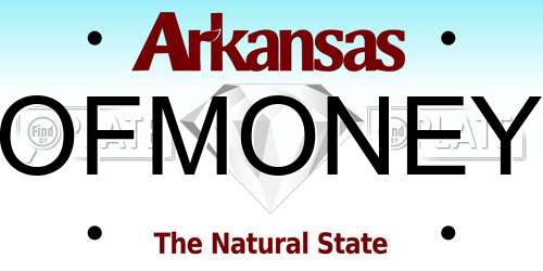 OFMONEY Arkansas License Plate