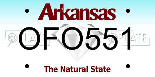 OFO551 Arkansas License Plate
