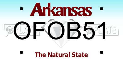 OFOB51 Arkansas License Plate