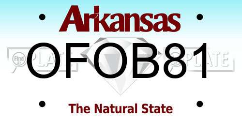 OFOB81 Arkansas License Plate
