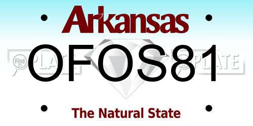 OFOS81 Arkansas License Plate