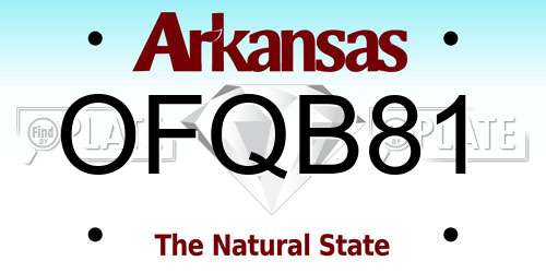 OFQB81 Arkansas License Plate