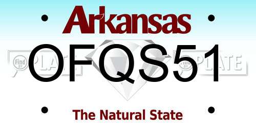 OFQS51 Arkansas License Plate