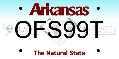 OFS99T Arkansas License Plate