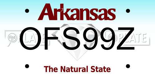 OFS99Z Arkansas License Plate
