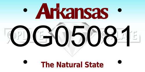 OG05081 Arkansas License Plate