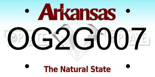 OG2G007 Arkansas License Plate