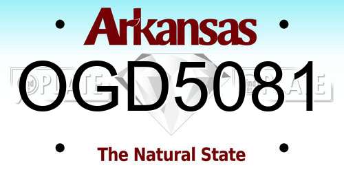 OGD5081 Arkansas License Plate