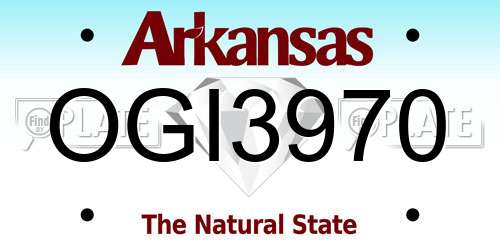 OGI3970 Arkansas License Plate