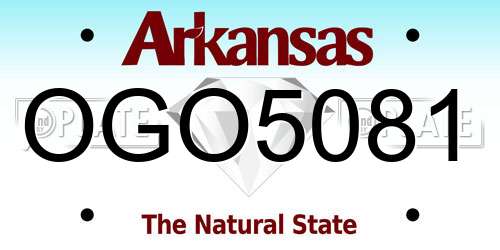 OGO5081 Arkansas License Plate