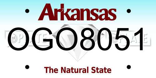 OGO8051 Arkansas License Plate