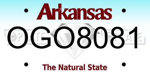OGO8081 Arkansas License Plate