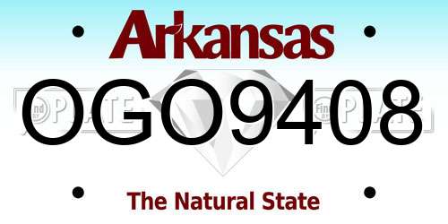 OGO9408 Arkansas License Plate