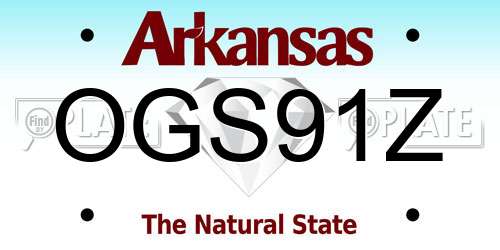 OGS91Z Arkansas License Plate