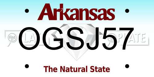 OGSJ57 Arkansas License Plate
