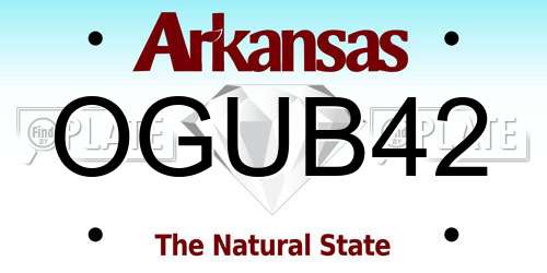 OGUB42 Arkansas License Plate
