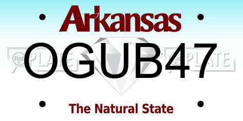 OGUB47 Arkansas License Plate