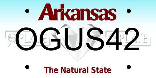 OGUS42 Arkansas License Plate