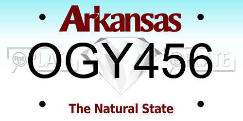 OGY456 Arkansas License Plate