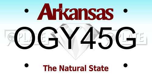 OGY45G Arkansas License Plate
