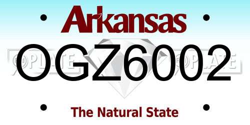 OGZ6002 Arkansas License Plate