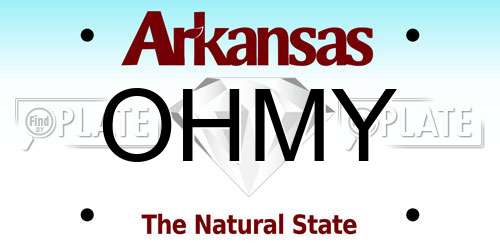 OHMY Arkansas License Plate