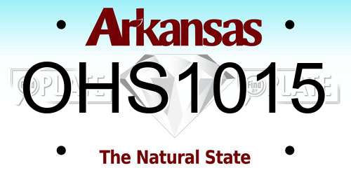 OHS1015 Arkansas License Plate