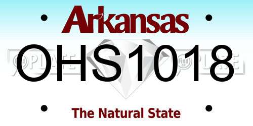 OHS1018 Arkansas License Plate