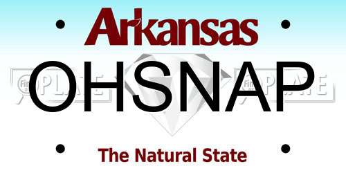 OHSNAP Arkansas License Plate