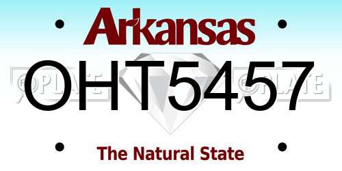 OHT5457 Arkansas License Plate