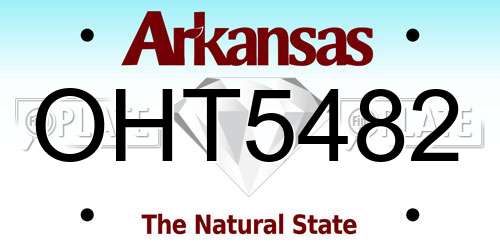 OHT5482 Arkansas License Plate