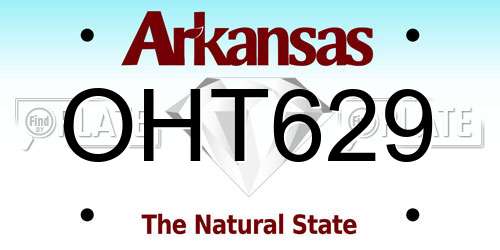 OHT629 Arkansas License Plate
