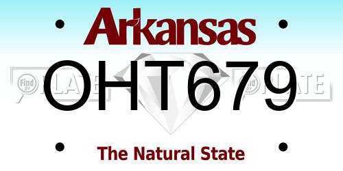 OHT679 Arkansas License Plate