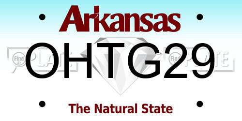 OHTG29 Arkansas License Plate