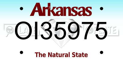 OI35975 Arkansas License Plate
